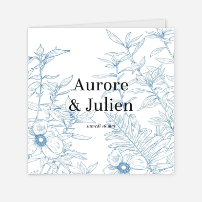 Faire-part mariage Gravure