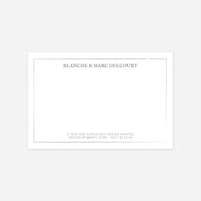 Carte de correspondance Graphique