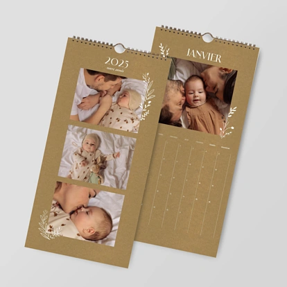 Calendrier mural cases personnalisables Gui joli