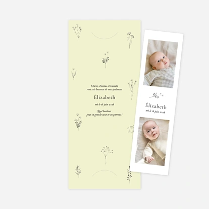 Faire-part naissance Herbier