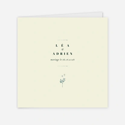 Faire-part mariage Herbier