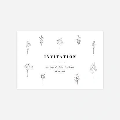 Carton d'invitation Herbier