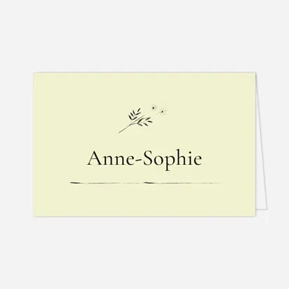 Marque-place Baptême Herbier