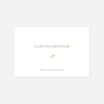 Carton réponse Instant botanique