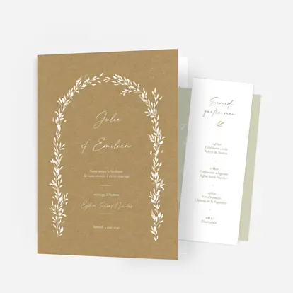 Faire-part mariage Instant botanique