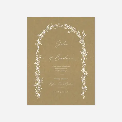 Faire-part mariage Instant botanique