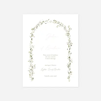 Faire-part mariage Instant botanique