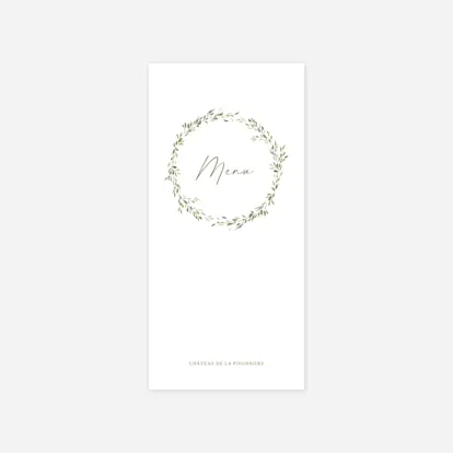 Menu mariage Instant botanique