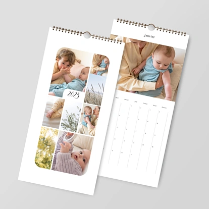 Calendrier mural cases personnalisables Innocence collage