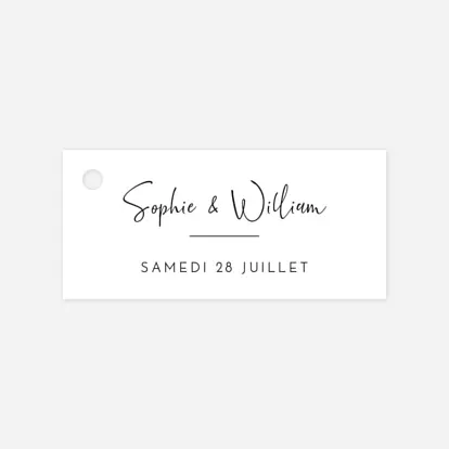 Etiquette perforée mariage Intemporel