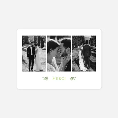 Carte de remerciements Jardin anglais