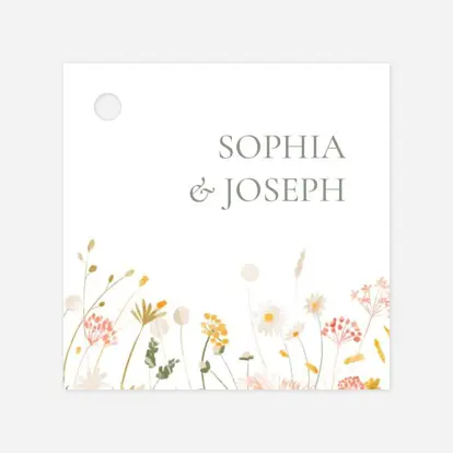 Etiquette perforée mariage Jardin bohème
