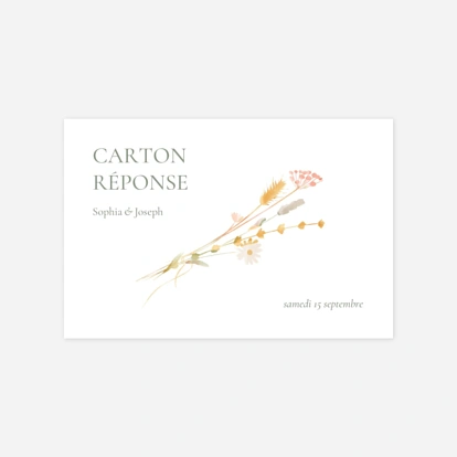 Carton réponse Jardin bohème