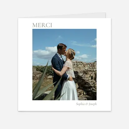 Carte de remerciements Jardin bohème