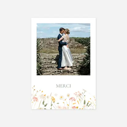 Carte de remerciements Jardin bohème