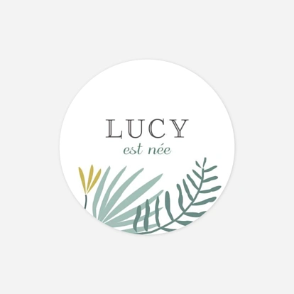 Stickers naissance Jardin tropical