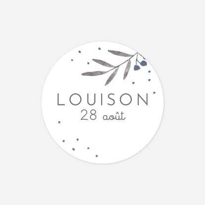 Stickers pour enveloppes baptême Jolies brindilles