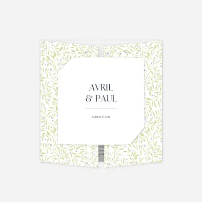 Faire-part mariage Jardin d'amour