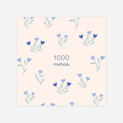 Carte remerciement naissance Jardin de floeurs
