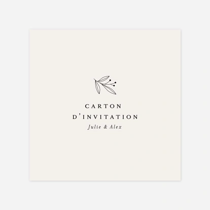 Carton d'invitation Jeune pousse