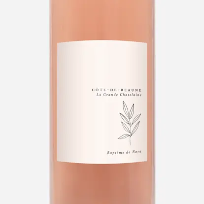 Étiquette pour bouteille Jeune pousse