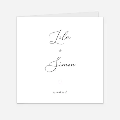 Faire-part mariage Joli coeur