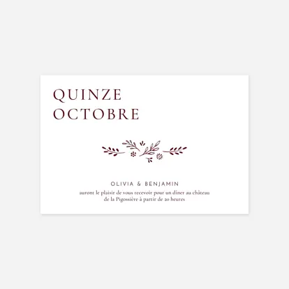 Carton d'invitation Laure de Sagazan II