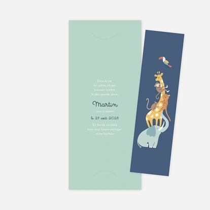 Faire-part naissance La famille des animaux