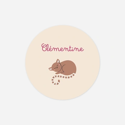 Stickers naissance La famille des animaux