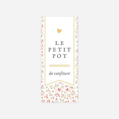 Étiquette cadeau baptême Liberty coeur