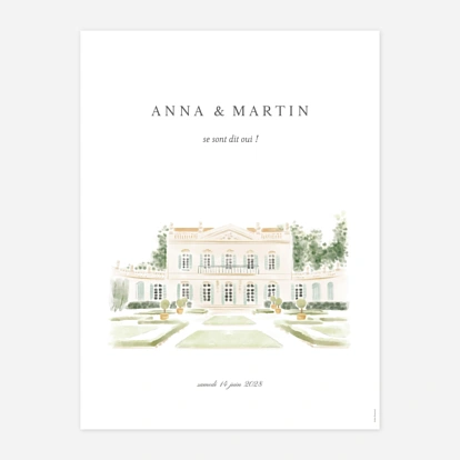 Affiche bienvenue mariage Lieu de noces 