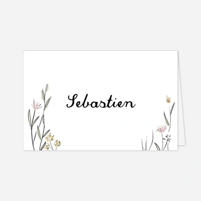 Marque-place mariage Les mariés champêtres