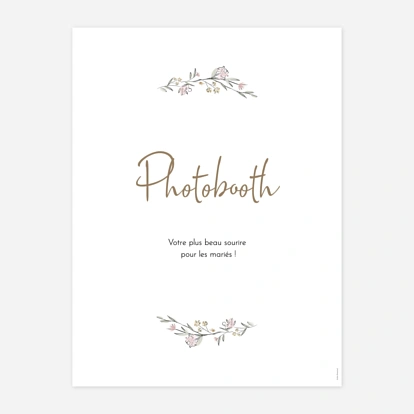 Affiche bienvenue mariage Les mariés champêtres