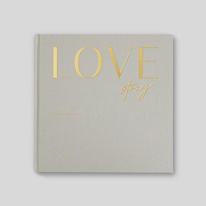Livre photo couverture tissu Love Story