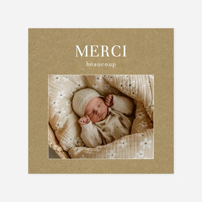 Carte remerciement naissance Magazine