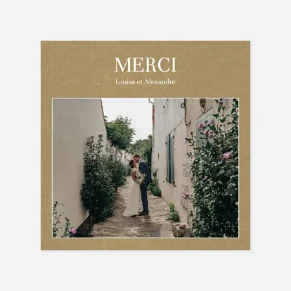 Carte de remerciements Magazine