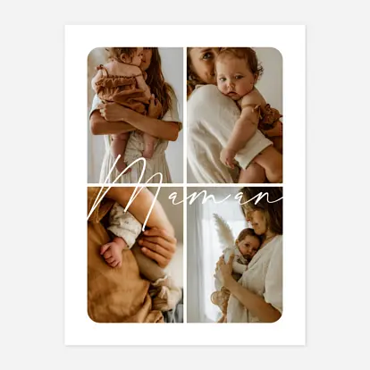Affiche Manuscrit Maman