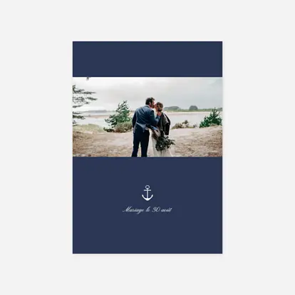 Carte de remerciements Marin