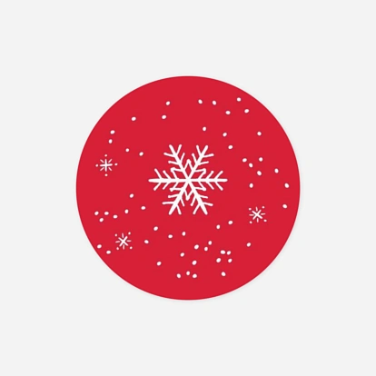 Étiquette cadeau Noël Merveilles d'hiver