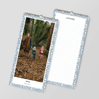 Calendrier mural cases personnalisables Mille fleurs