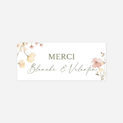 Stickers mariage Monogramme Floral