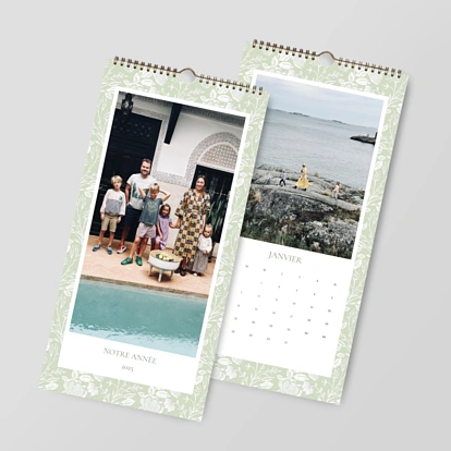 Calendrier mural cases personnalisables Moments floraux