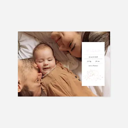 Faire-part naissance Mon petit renard
