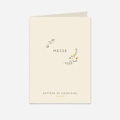 Livret de messe baptême Mon petit trousseau