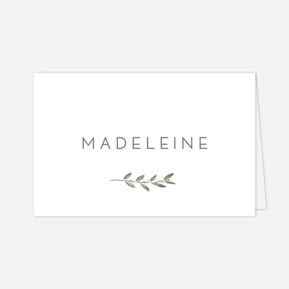 Marque-place Baptême Mon petit trousseau