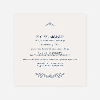 Faire-part de mariage Nature chic