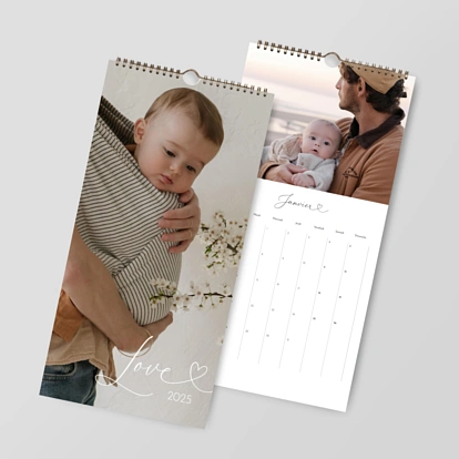 Calendrier mural cases personnalisables Nouvelle année dorée