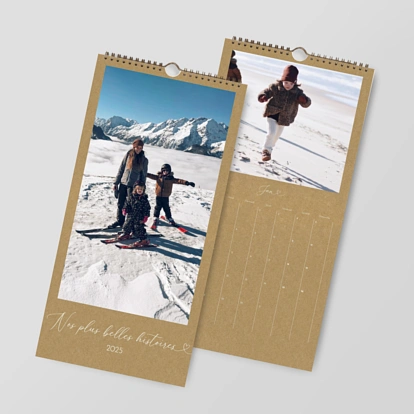 Calendrier mural cases personnalisables Nos belles histoires