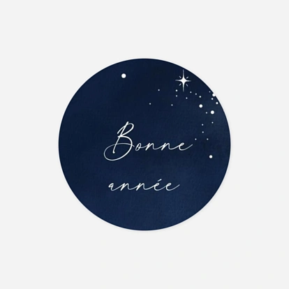 Étiquette cadeau Noël Nuit étoilée