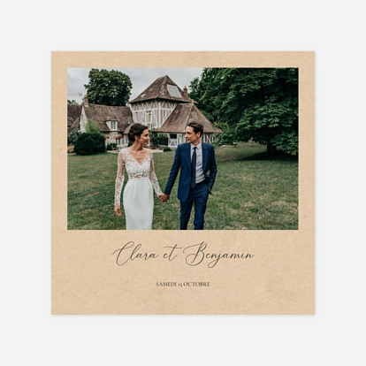 Carte de remerciements Notre lieu